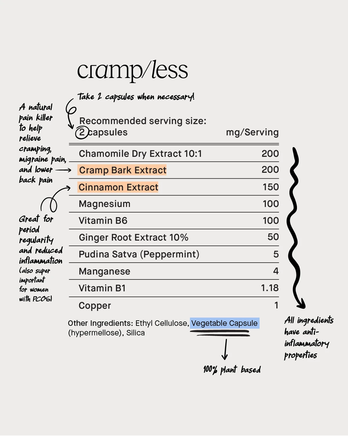 cramp/less blister pack
