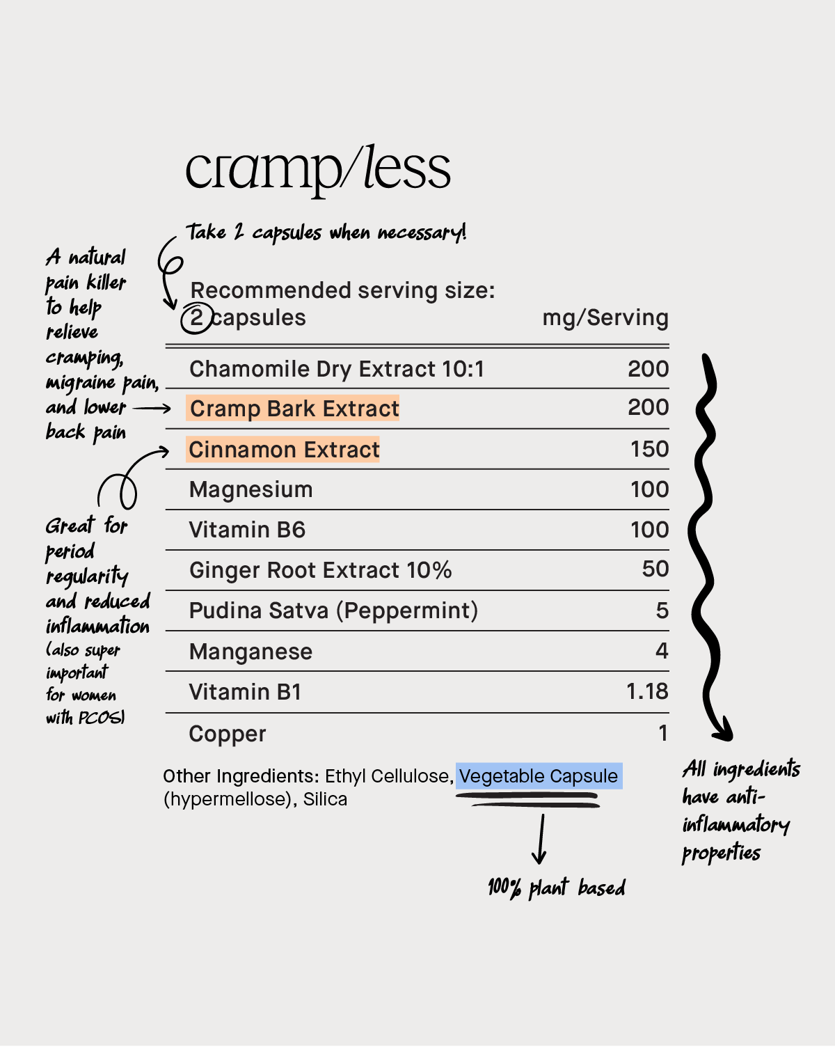 cramp/less