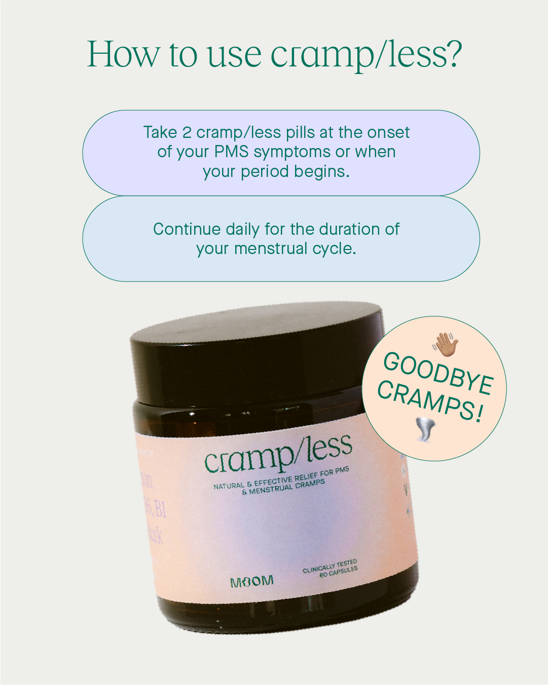 cramp/less blister pack